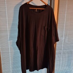 Harbor Bay Dark Navy Blue Tee with Pocket Big/Tall 8XLT 100% Cotton